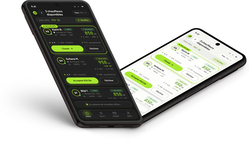 INDRIVE — Choosing your driver